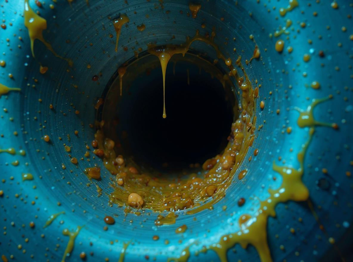 คราบไขมันสะสมในท่อ